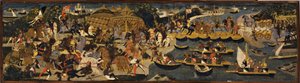 Az athéniak és a perzsák csatája, Cassone Panel, 1463 (tempera és olaj, arany és ezüst levéllel, fára)